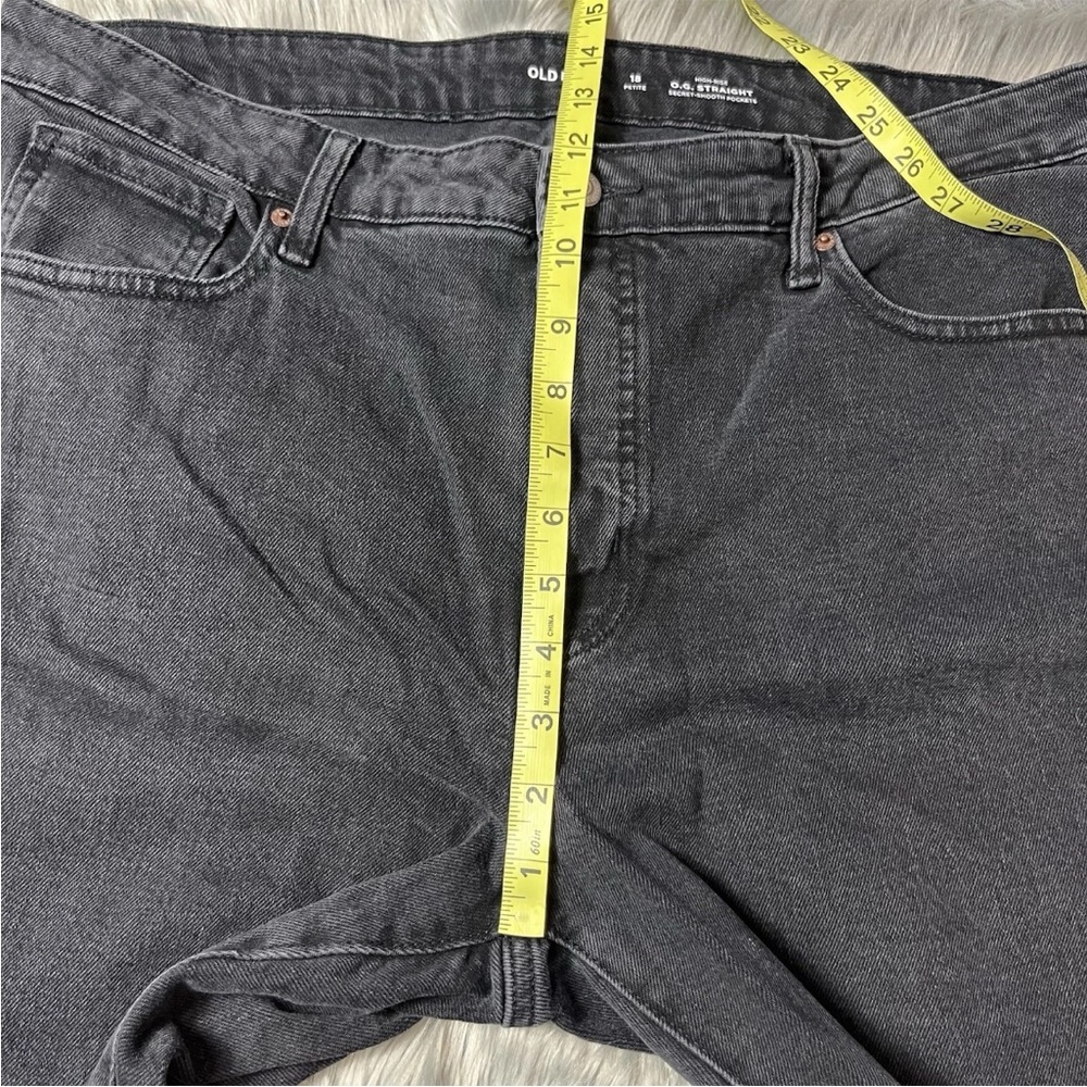 Old Navy Women’s OG High Rise Straight Black Jeans Size 18 Petite 18P - Picture 7 of 12